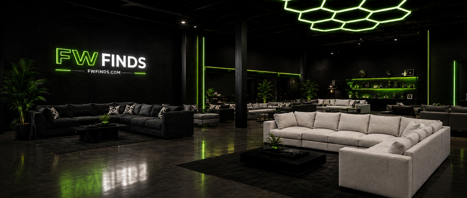 Fort Wayne Finds showroom filled with sectionals and sofas
